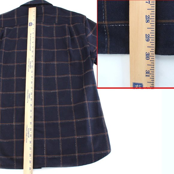 Vince Wool Blend Crosshatch Windowpane Classic Fit Button Down Shirt Jacket XL - Picture 11 of 16